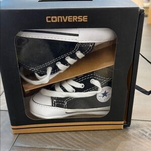 Converse Baby Black and White Sneakers size 2